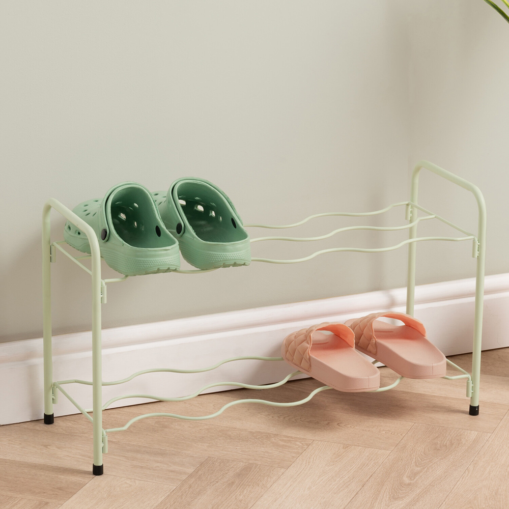 Wavy 2 Tier Shoe Rack Image 2