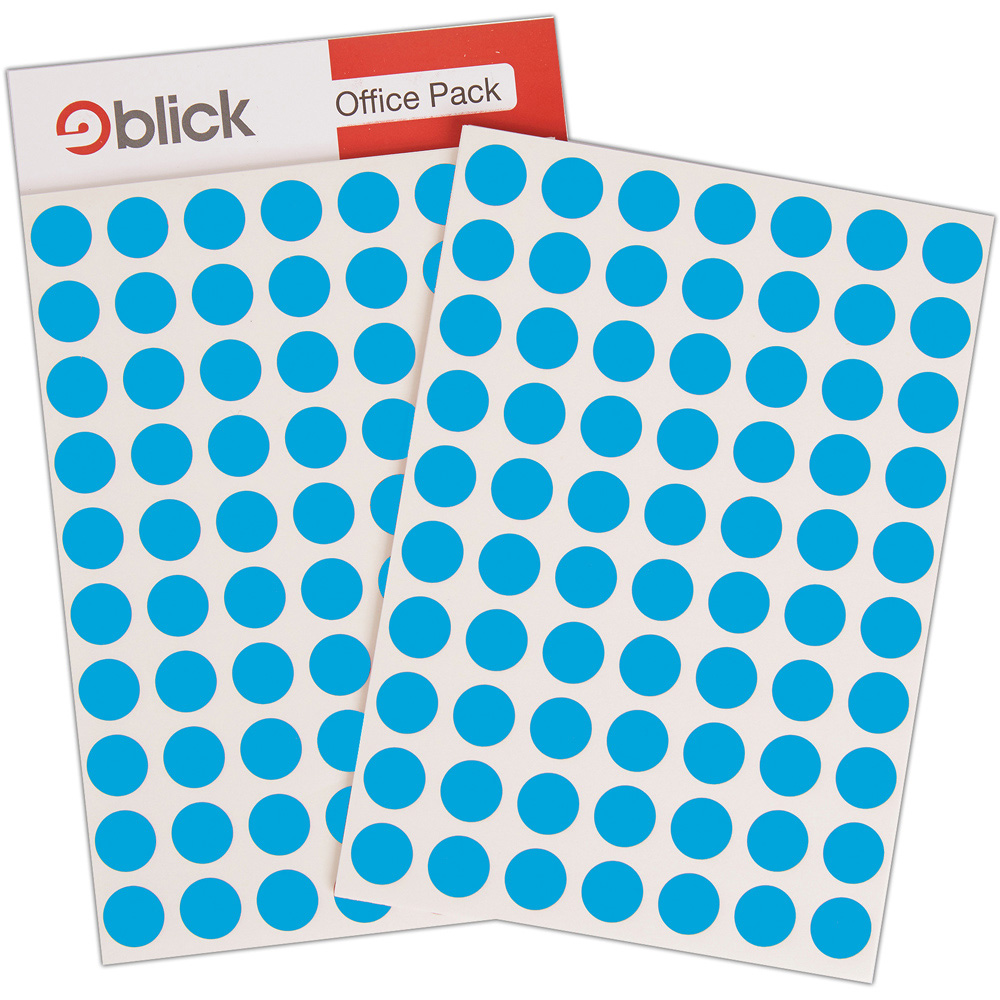 Blick Blue Round Self Adhesive Office Label 13mm 2240 Pack Image 4