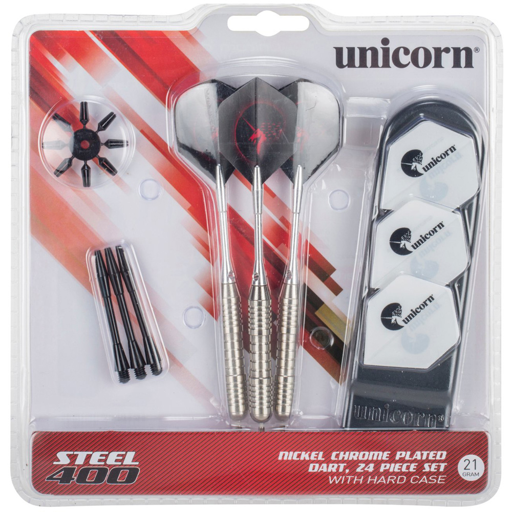 Steel 400 Dart Set Nickel Chrome Plated Image