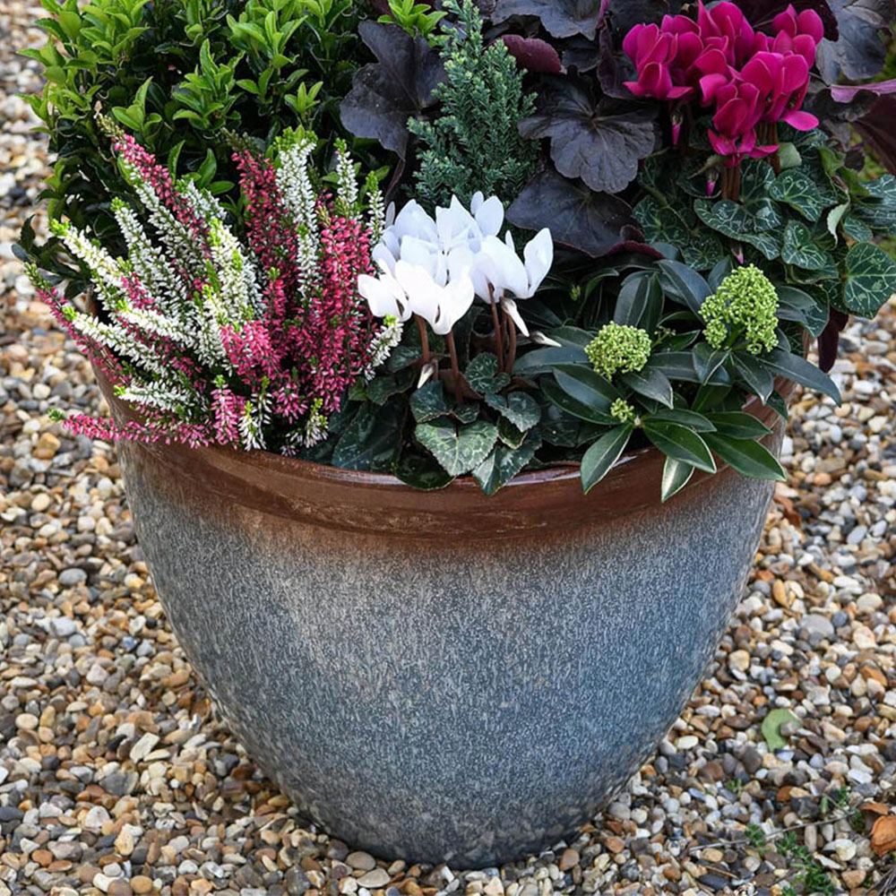 Garden Gear Blue Breeze Bell Glazed Planter 39.5cm 2 Pack Image 4