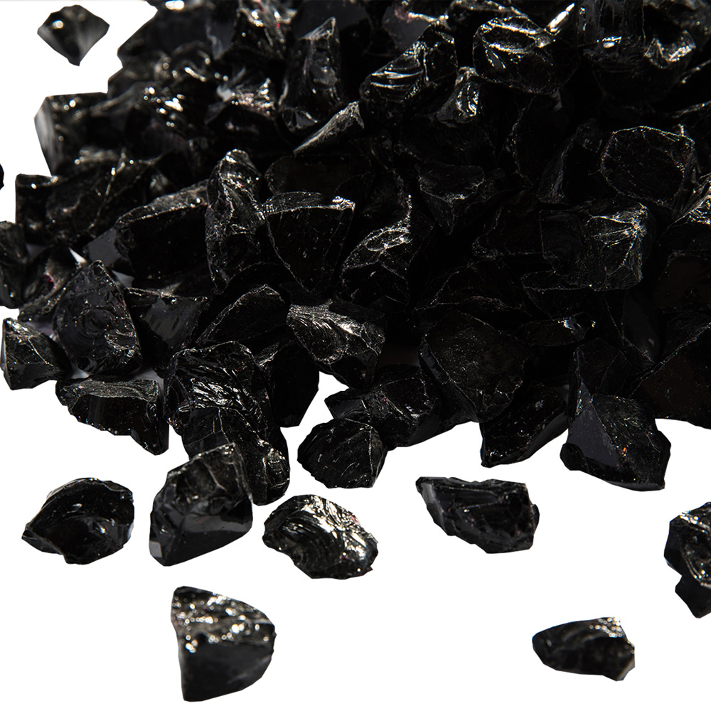 Teamson Home Black Fire Glass Image 4