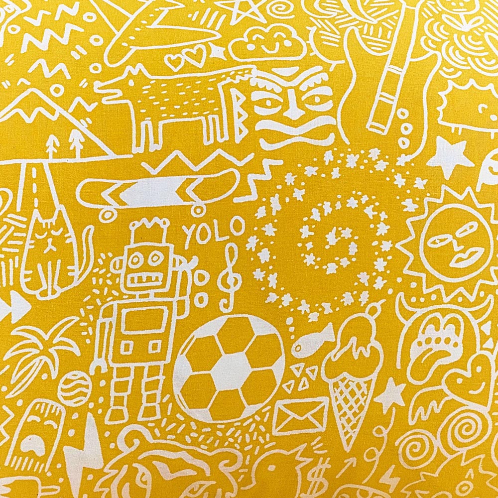 Style Lab Single Multicolour Doodles Duvet Cover Set Image 6