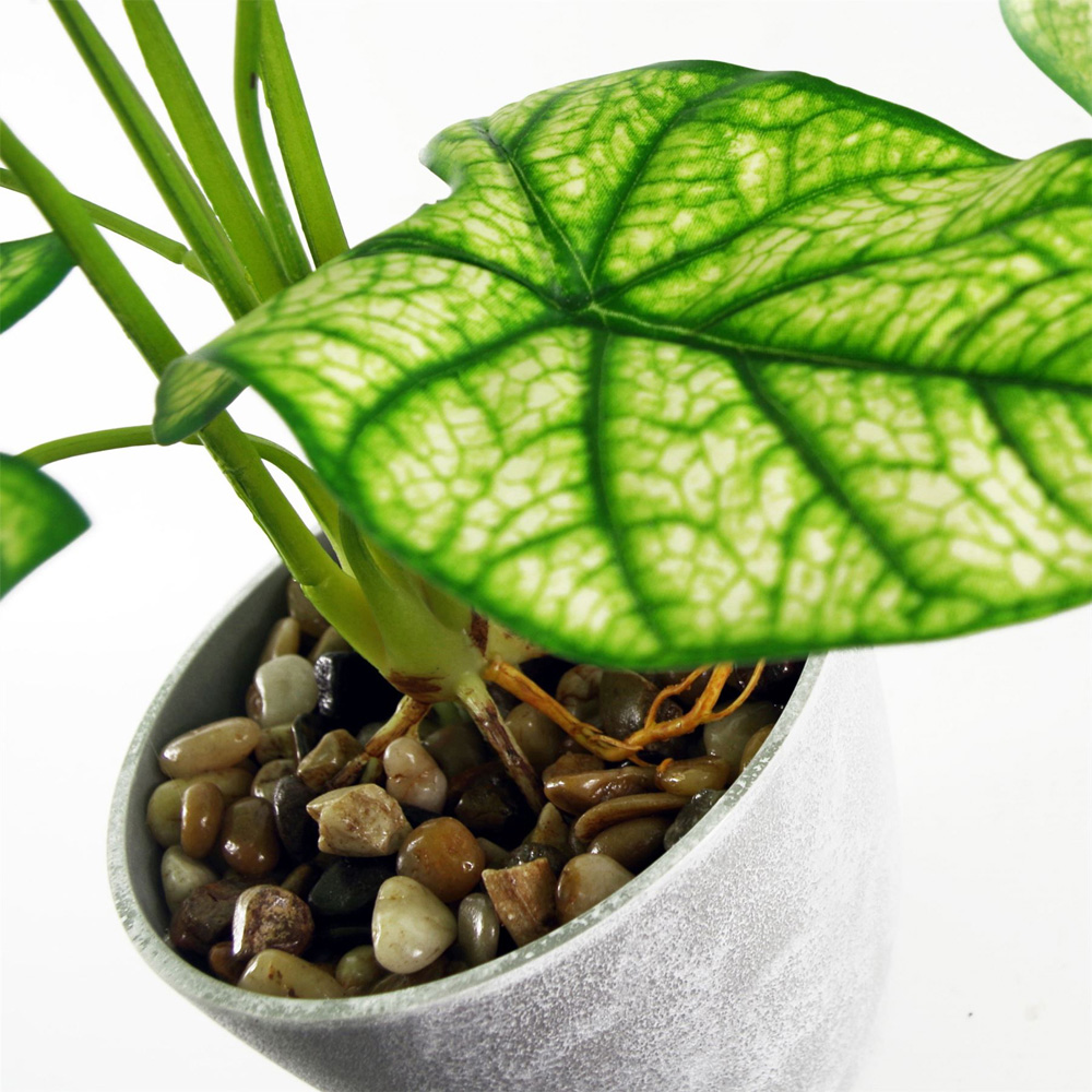 Leaf Taro Artificial Plant in Pot 40cm Image 3
