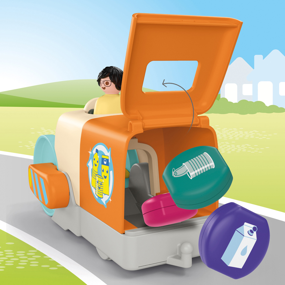 Playmobil Junior Push and Grab Garbage Collector Vehicle Playset Image 5