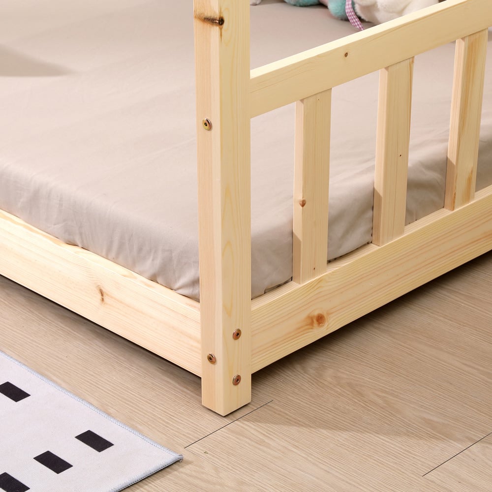 Portland Wood House Natural Kids Bed Frame Image 5