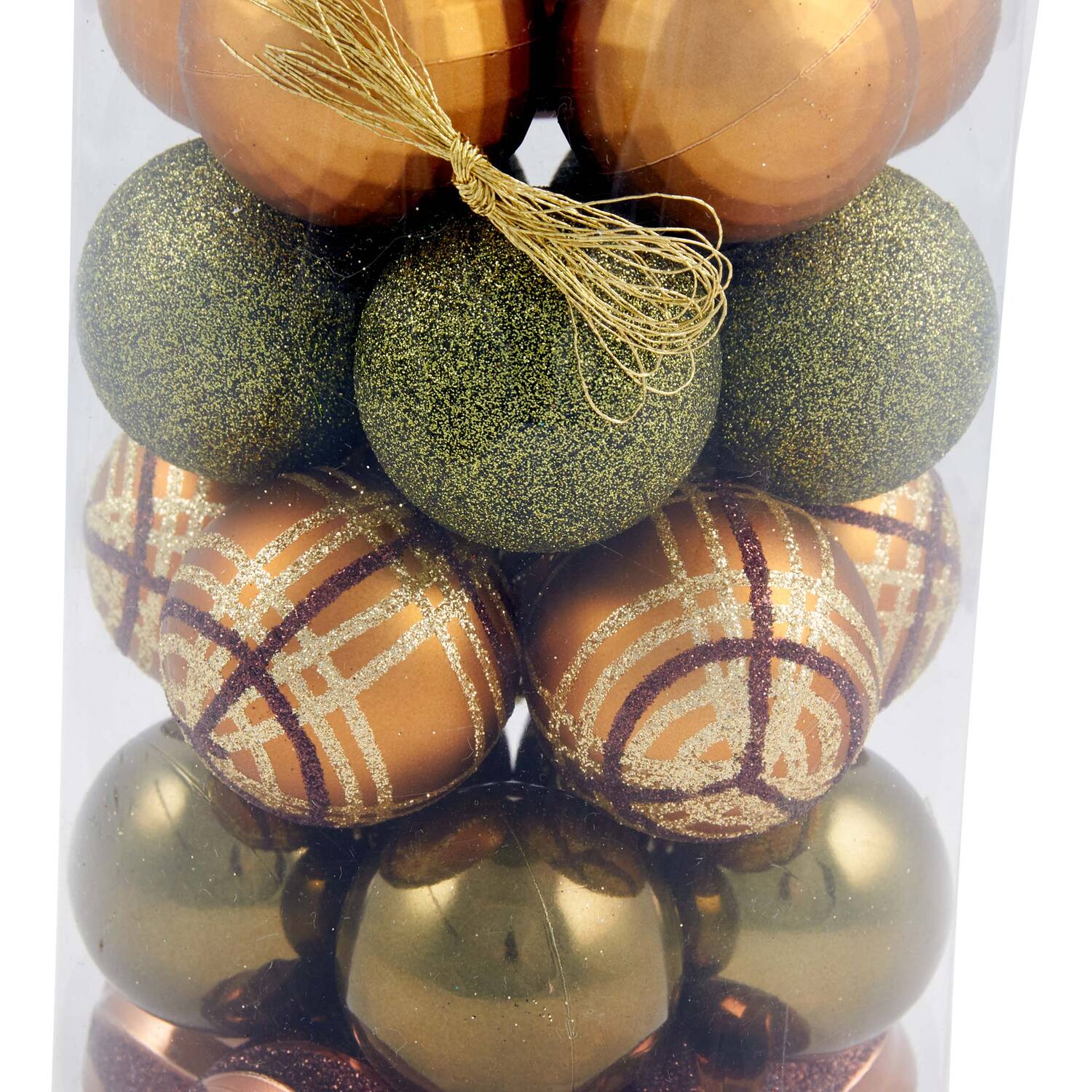 Pack of 30 Amber Charm Bauble Pack - Bronze Image 2