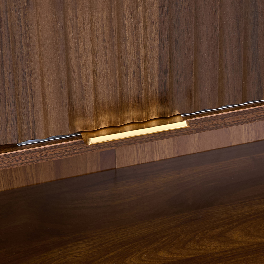 Living and Home Single Door 3 Shelf Walnut Wooden Wall-Mounted Bathroom Cabinet Image 3