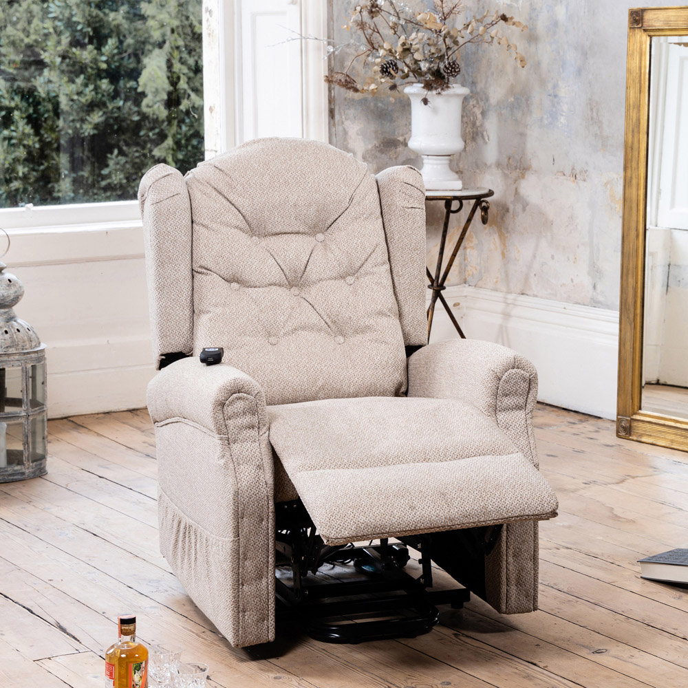 Artemis Home Crawley Beige Massage and Heat Electric Lift Assist Recliner Chair Image 2