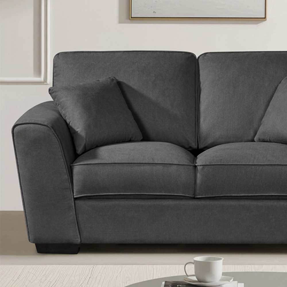 Artemis Home Arlington 2 Seater Charcoal Grey Fabric Sofa | Wilko
