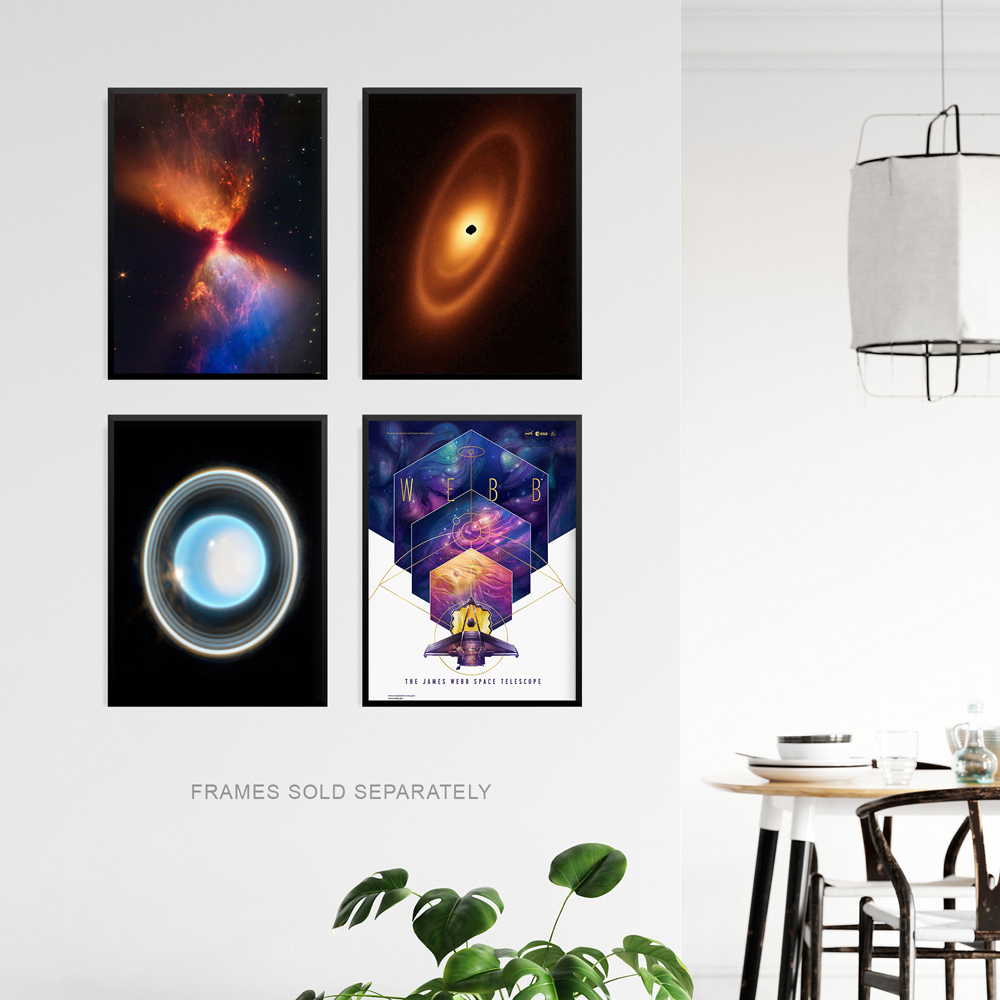 Artery8 NASA James Webb Space Telescope Uranus Wall Art Prints 30 x 41cm 4 Pack Image 3