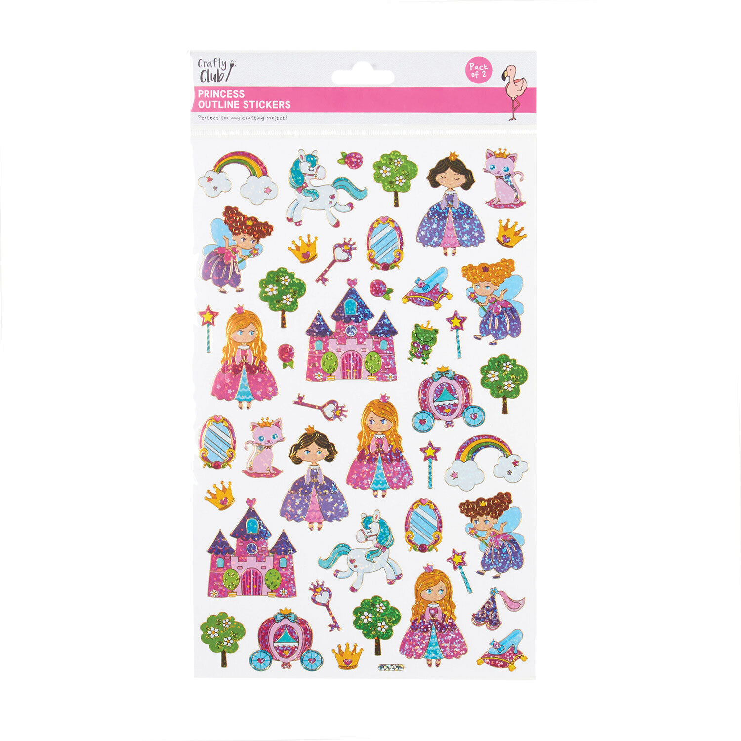 Pack of Two Princess Outline Stickers Image