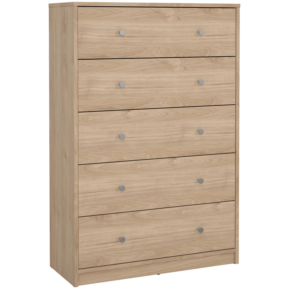 Furniture To Go May 5 Drawer Jackson Hickory Oak Chest of Drawers Image 2
