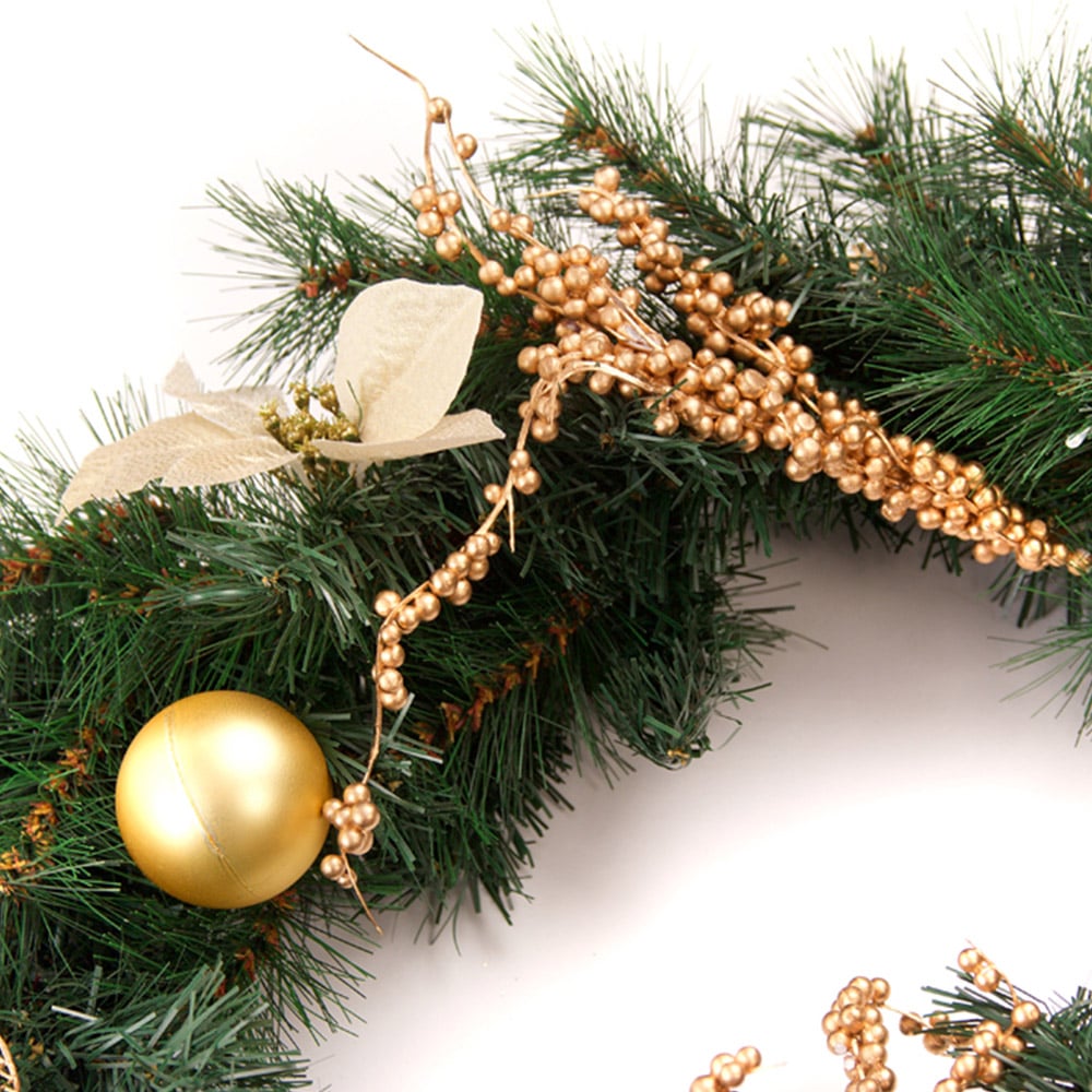 Best Artificial Gold Christmas Garland 180cm Image 8