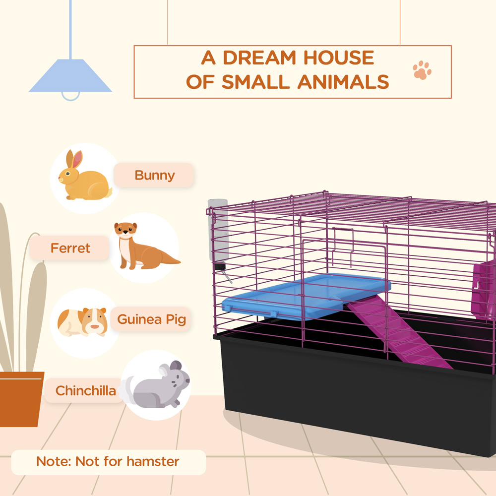 PawHut Black Small Animal Cage 47 x 46 x 71cm Image 4