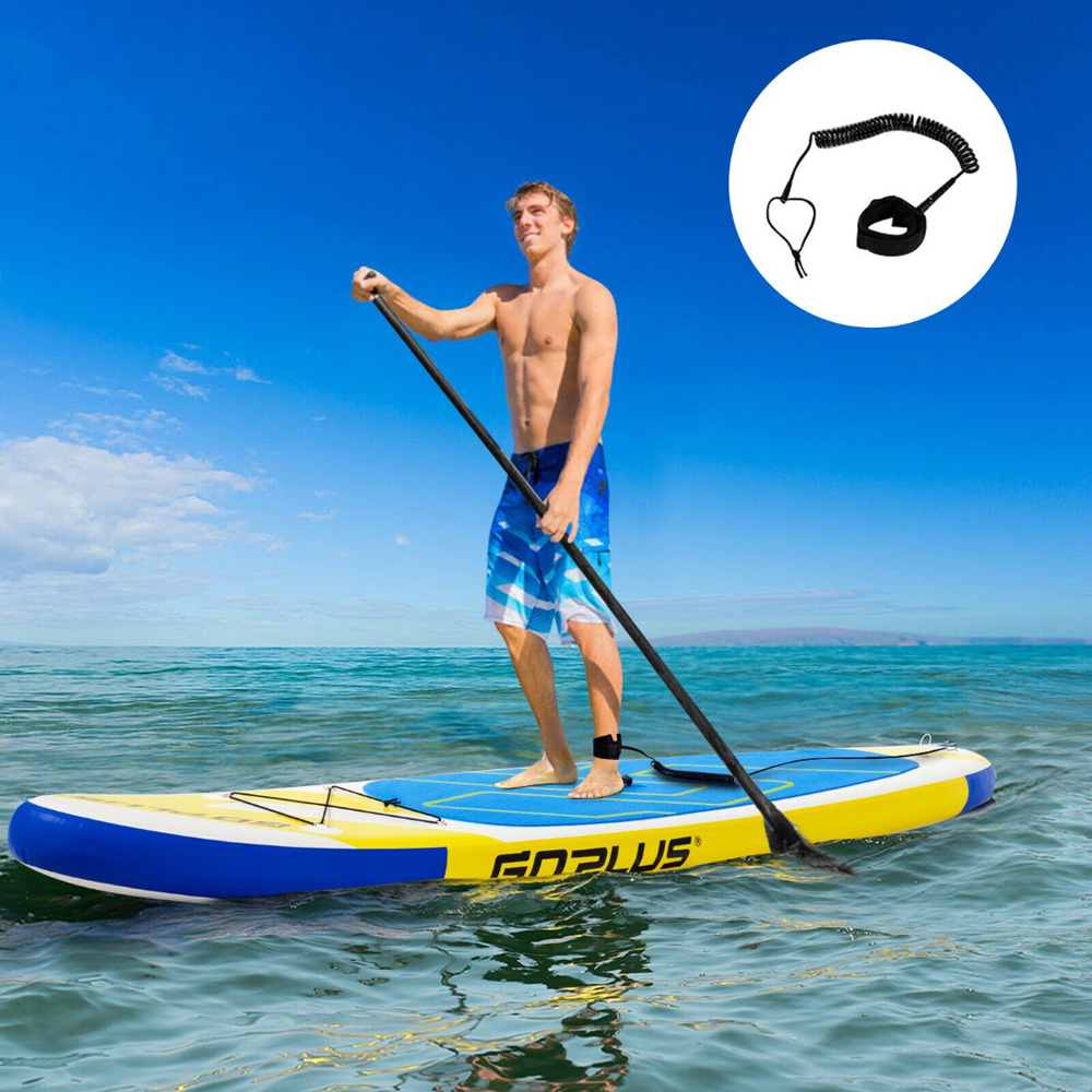 Costway Yellow and Blue Inflatable Stand Up Paddle Board with Hand Pump 11ft Image 5
