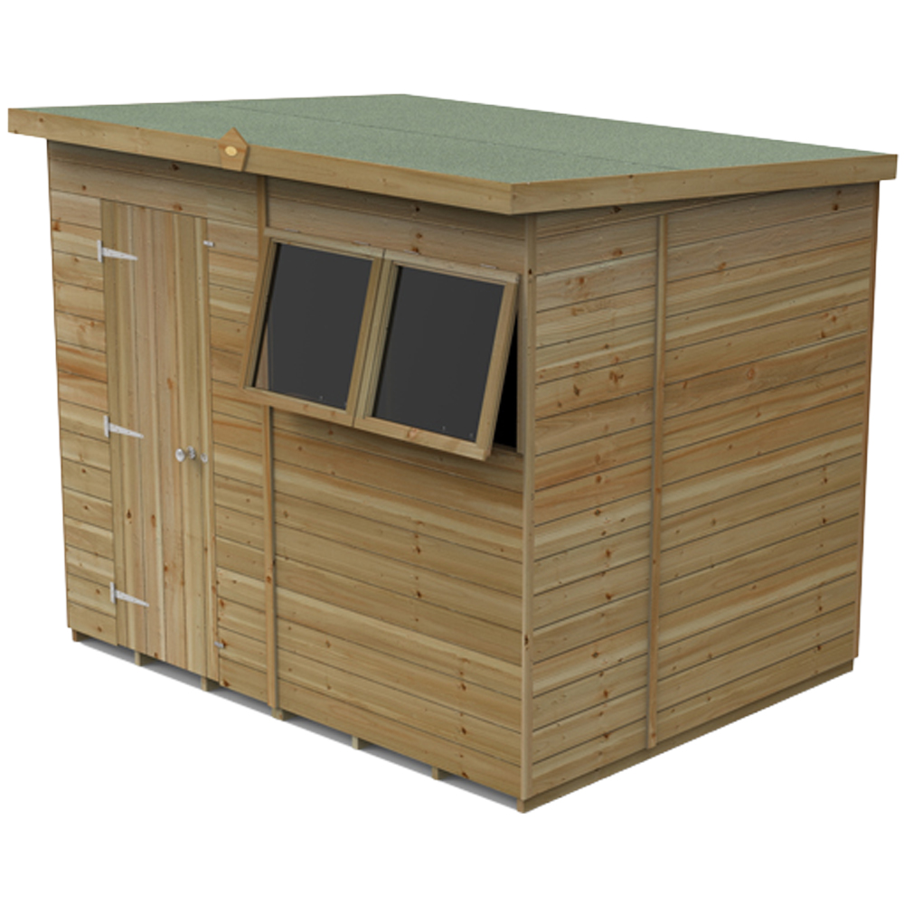 Forest Garden Timberdale 8 x 6ft 2 Opening Pent Shed Image 1
