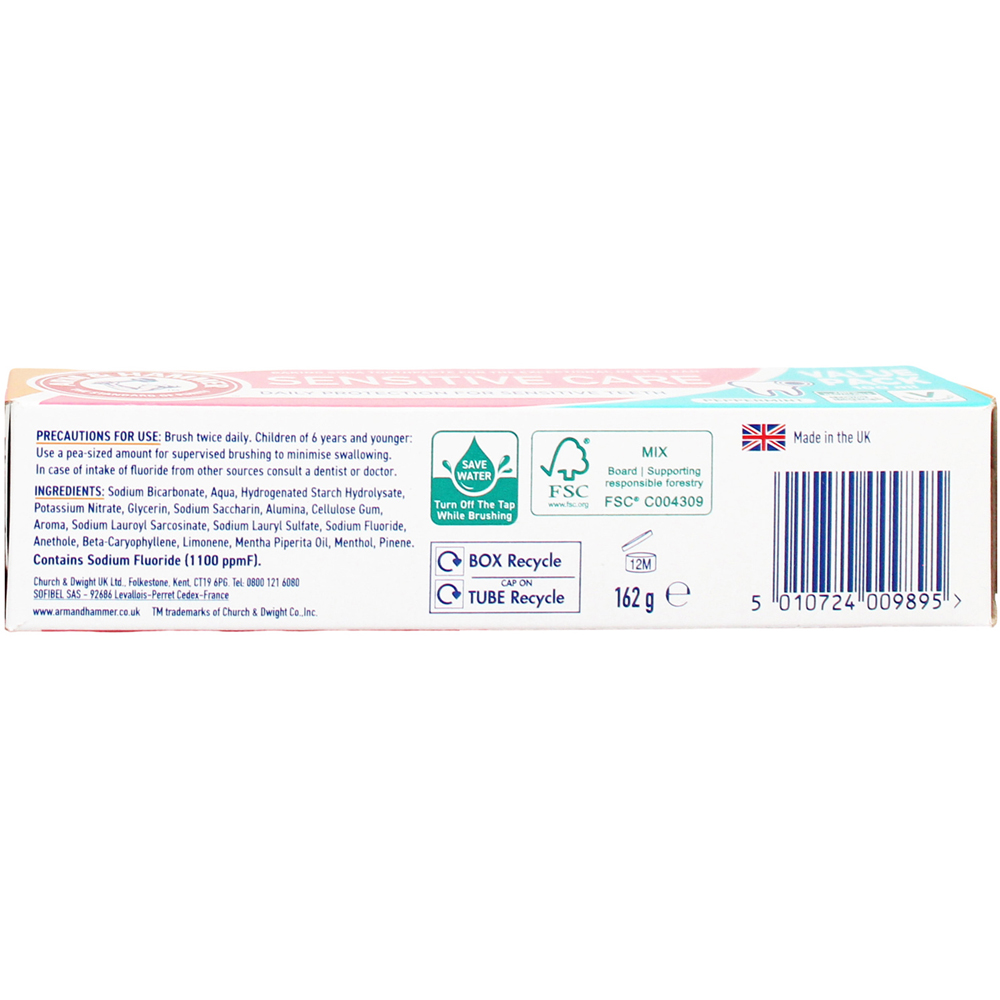 Arm & Hammer Sensitive Care Daily Protection Toothpaste Image 2