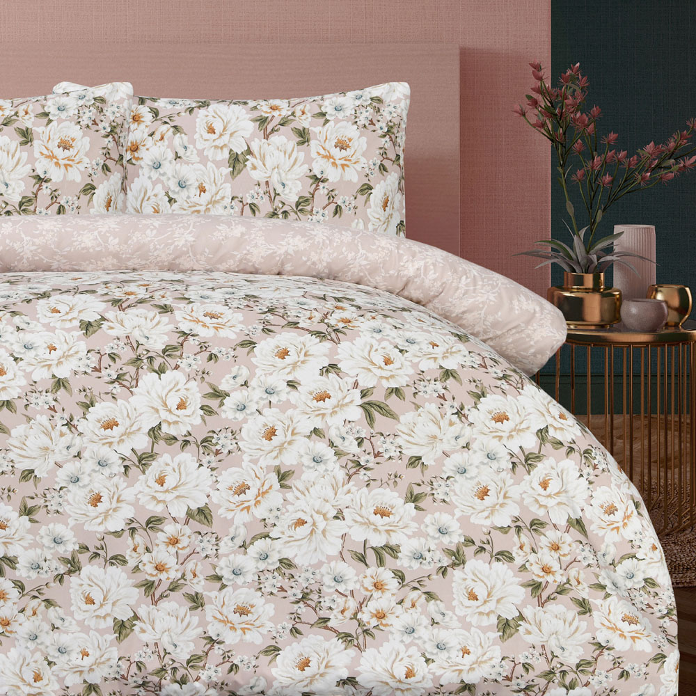 Smart Living Single Blush Pink Elegant Blooms Duvet Set Image 4