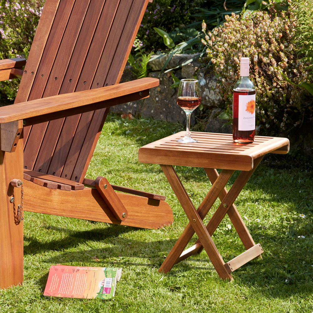 Garden Gear Acacia Folding Side Table Image 4