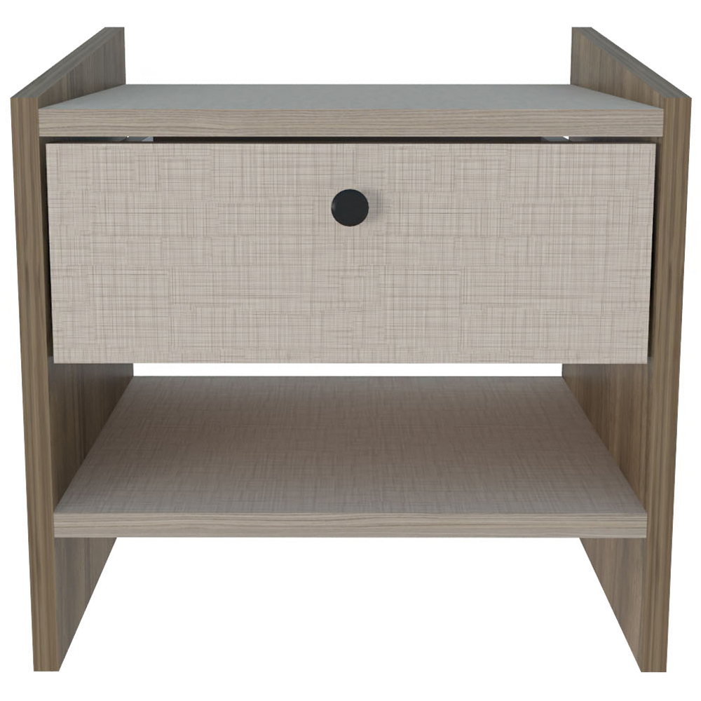 Decorotika Berlin Single Drawer Single Shelf Cottonbeige Bedside Table Image 2