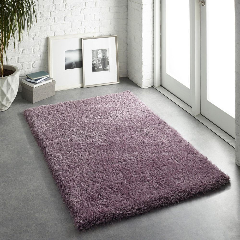 Origins Chicago Lavender Shaggy Rug 160 x 230cm Image 2