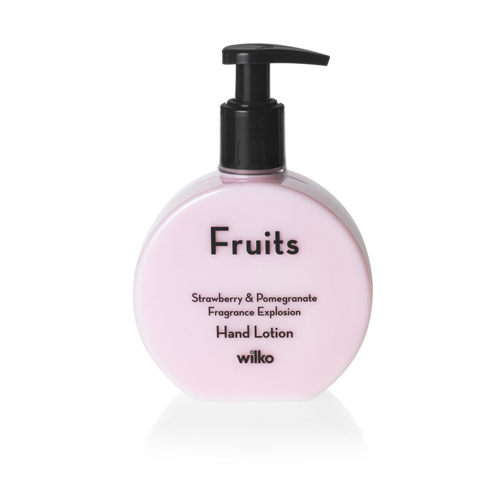 Wilko Fruits Strawberry and Pomegranate Hand Lotion 250ml Image