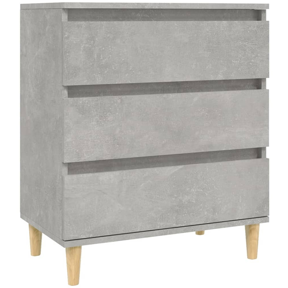 vidaXL 3 Drawer Concrete Grey Sideboard Image 2