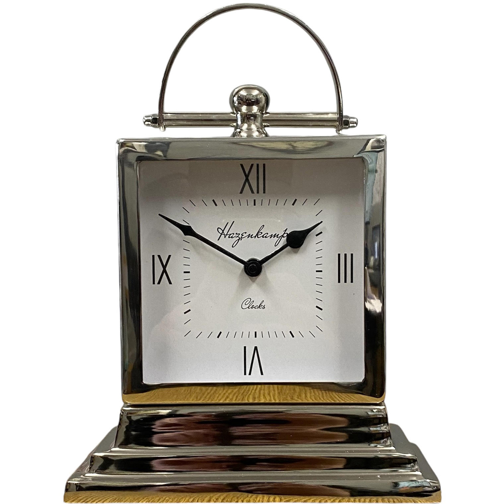 Acacia Home Chrome Square Desk Clock Image 1