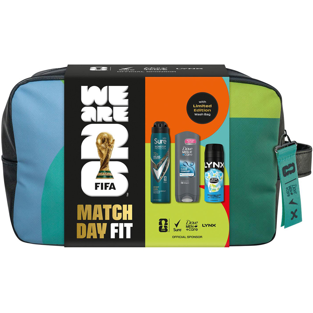 Sure FIFA Match Day Fit Bodywash and Bodyspray with Wash Bag Gift Set for Him Image 1