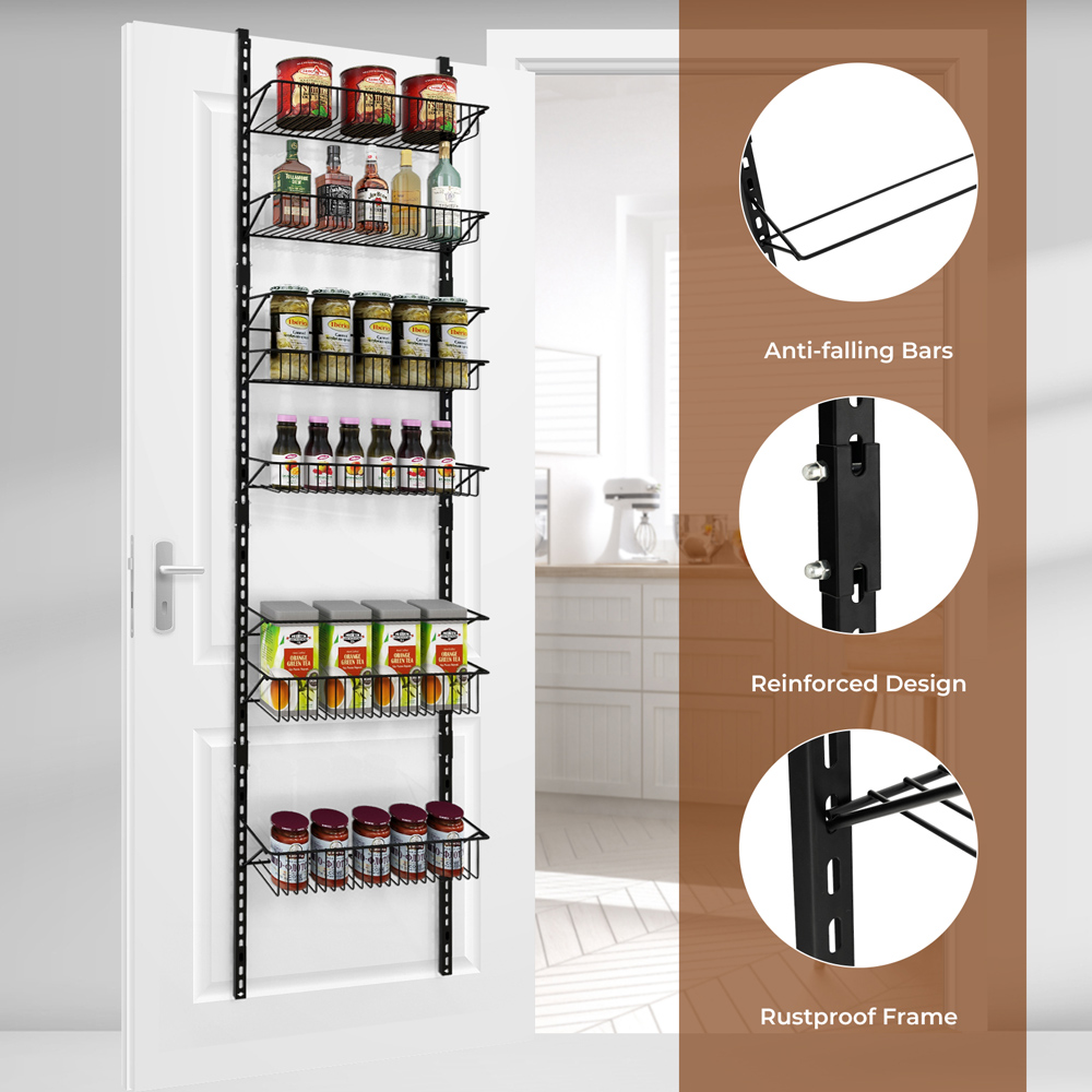 Costway 6 Shelf Over The Door Pantry Rack Image 7