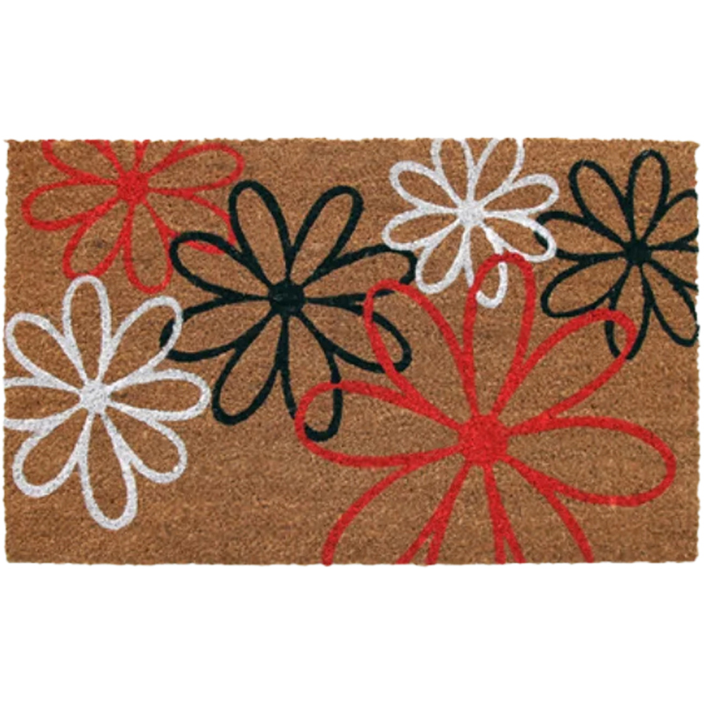 Coco & Coir Bloom Three Coir Door Mat 45 x 75cm Image 1