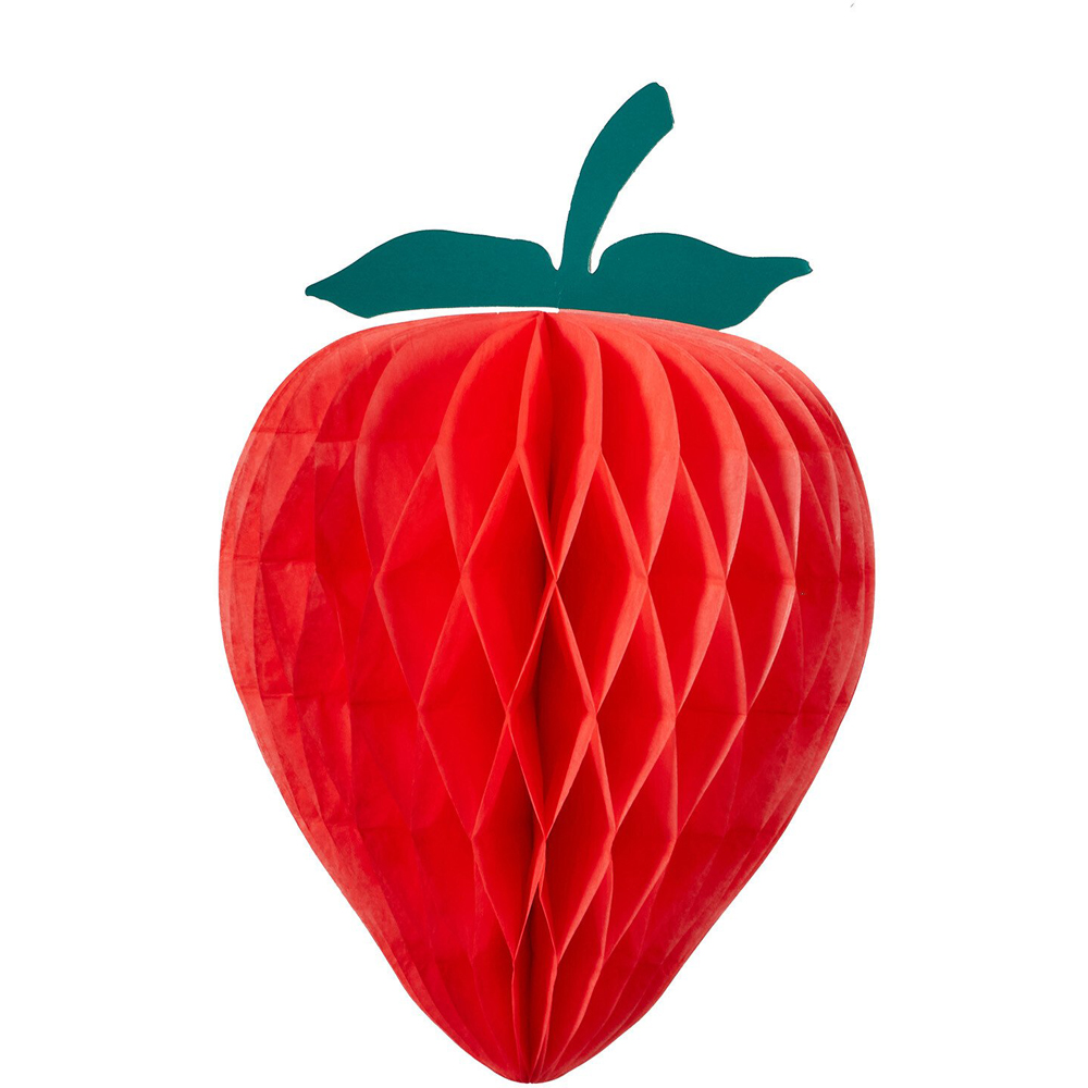 Pack of 6 Strawberry Fan and Honeycomb Decoration Kit Image 3