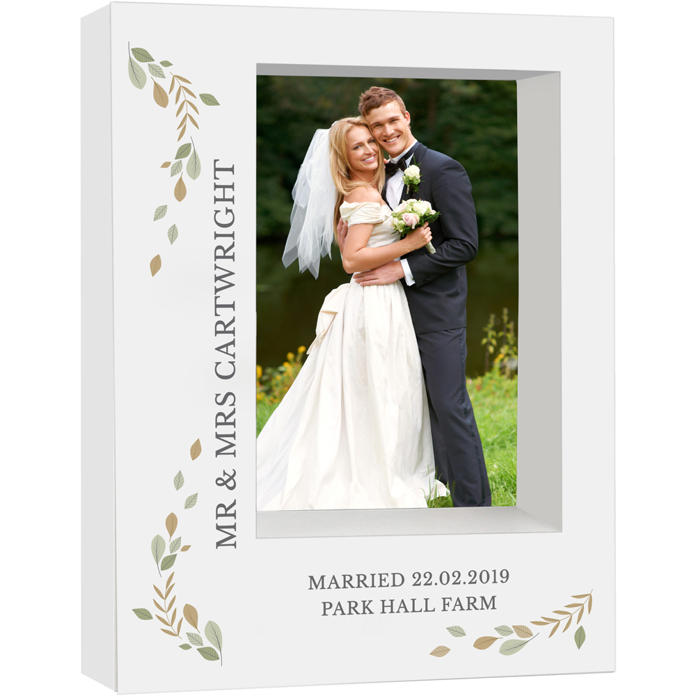 Personalised Memento Personalised Fresh Botanical Box Photo Frame 5 x 7 inch Image 1