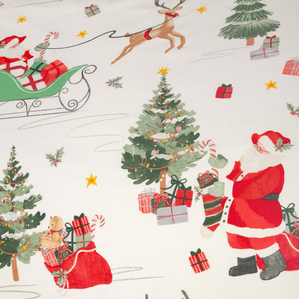 Vintage Santa Duvet Set Single Image 5