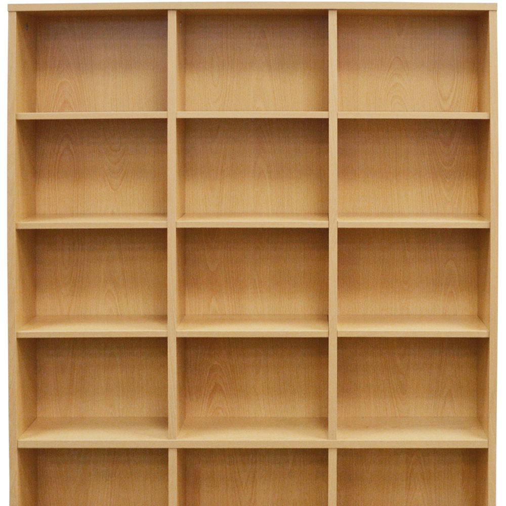 Watsons Pigeon Hole Beech 21 Shelf CD and DVD Media Storage Unit Image 4