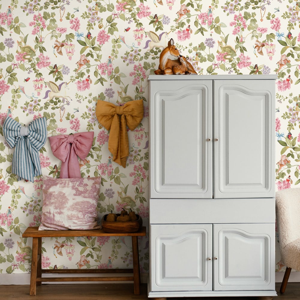 Holden Decor Away with the Fairies Cream Multicolour Wallpaper Image 3
