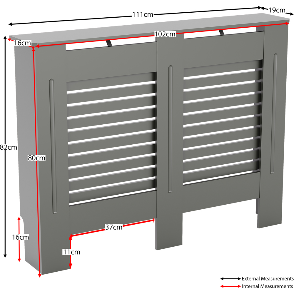 Vida Designs Milton Olive Grey Radiator Cover Medium Image 6
