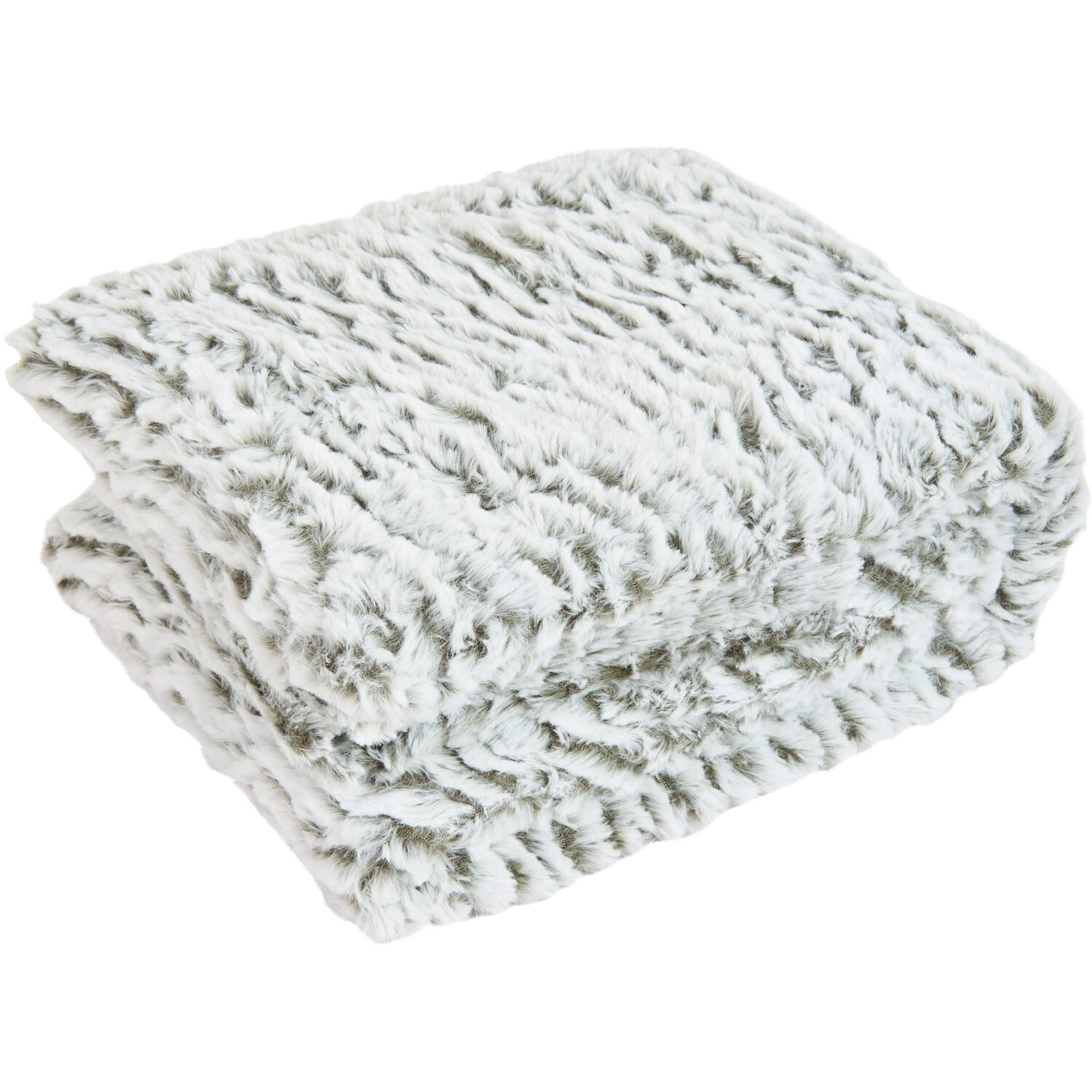 Wilko Tipped Faux Fur Duvet Set Sea Spray Single Image 4