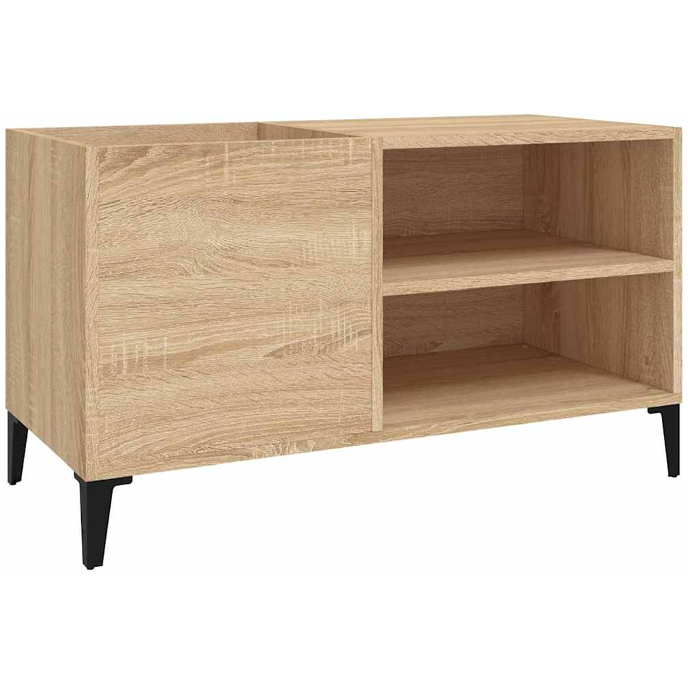 vidaXL 2 Shelf Sonoma Oak Record Cabinet Image 2