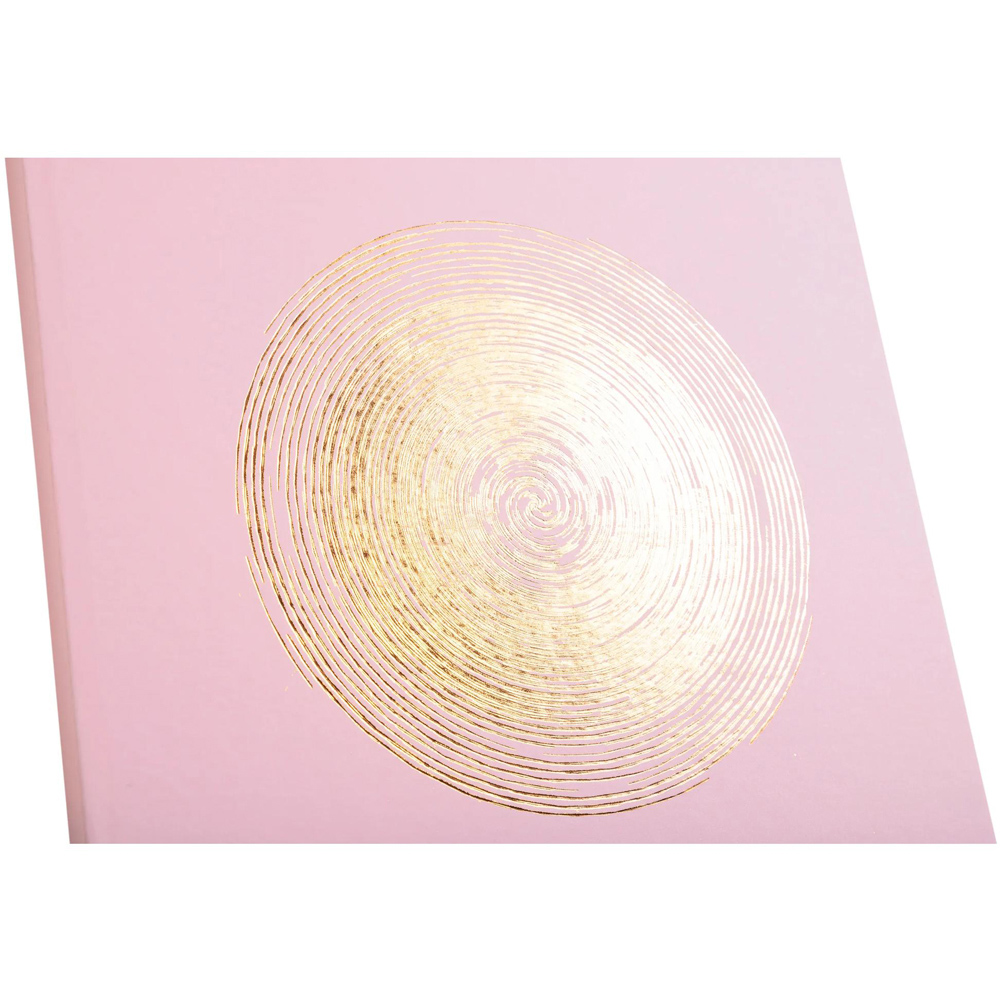 Exacompta Ellipse Pink Rose Gold Embossed Guest Book with Gold Edges 100 Pages Image 5