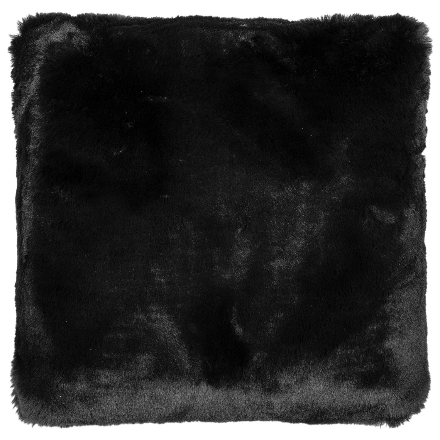 Divante Rabbit Black Faux Fur Cushion 45cm Image