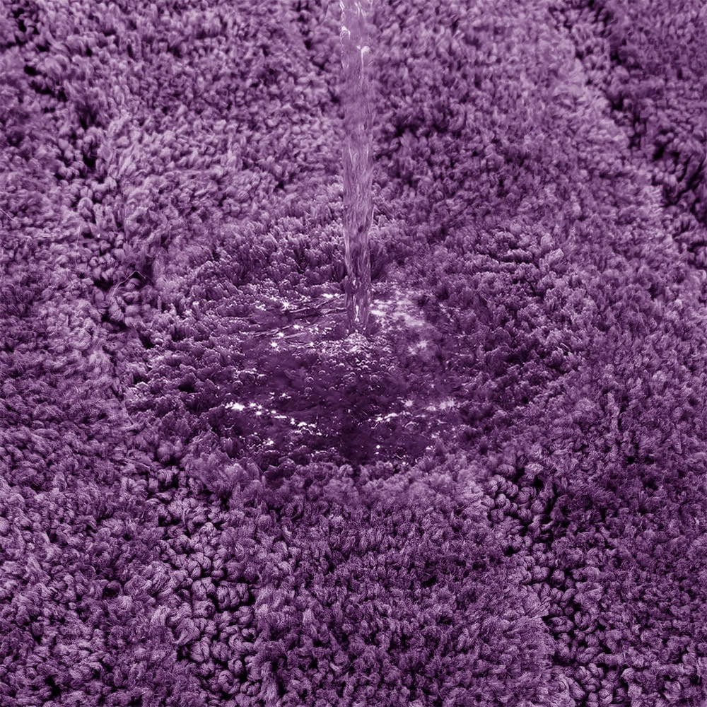 Velosso Linear Purple Bath Mat Set Image 3