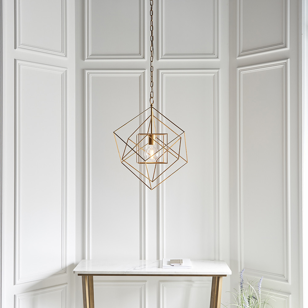 Merano Pescara Leaf Antique Gold Pendant Ceiling Light Image 7