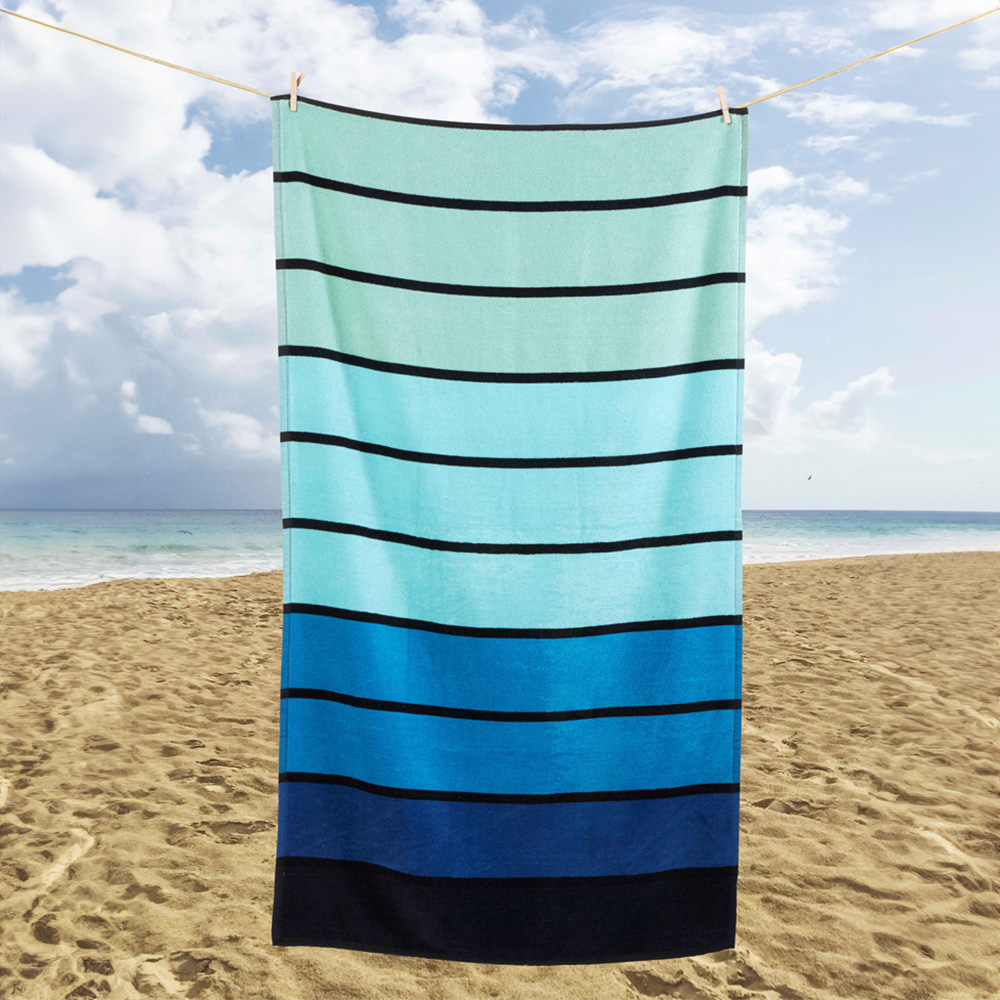 Rapport Home Ombre Stripes Beach Towel Image 2