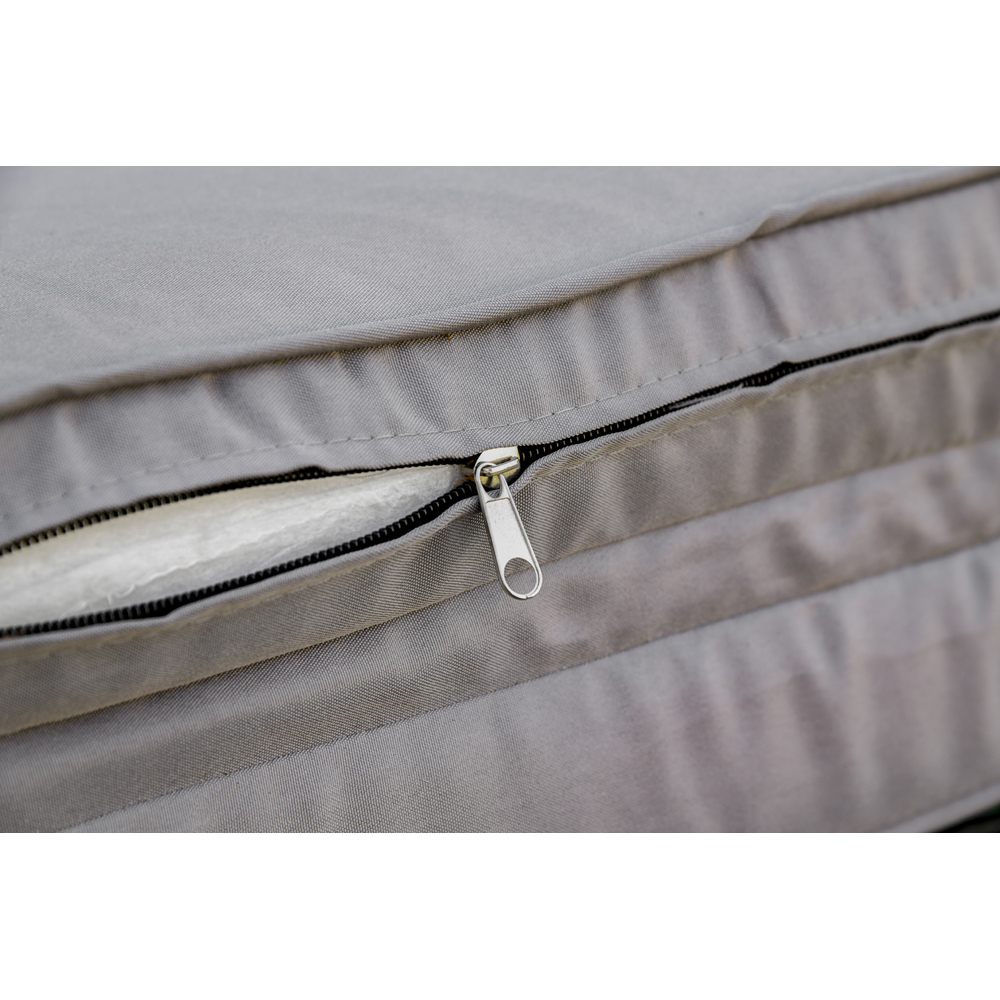 Outsunny Grey Rattan Sun Lounger with Wheels Image 4