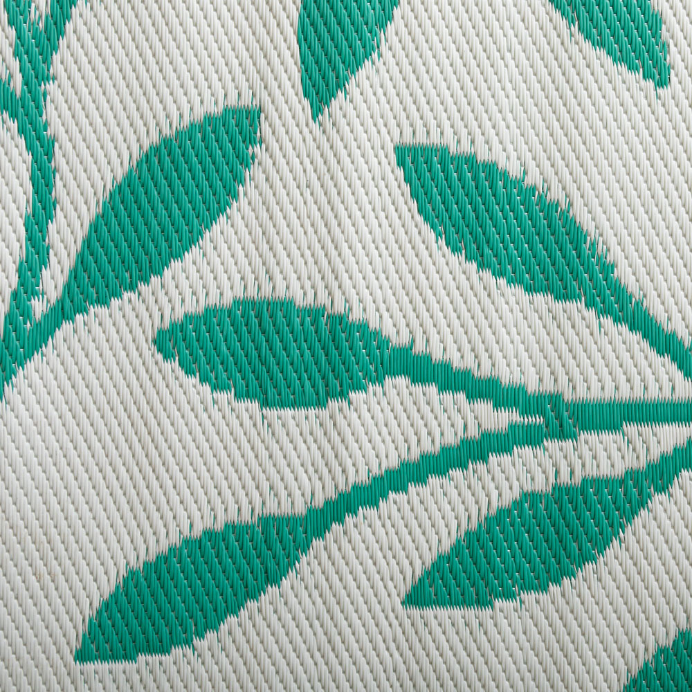 Samuel Alexander Green Leaves Large Outdoor Rug Mat 150 x 210cm Image 7