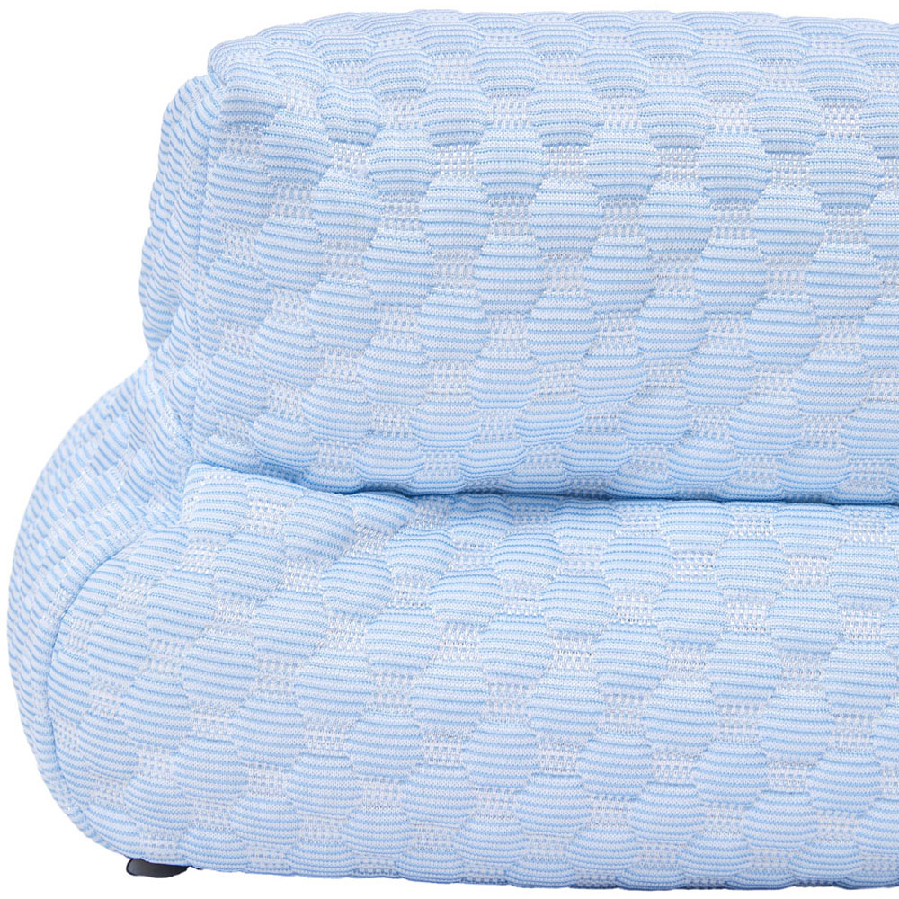 H&O Direct 65cm Light Blue Ice Silk Pet Sofa Bed Image 3