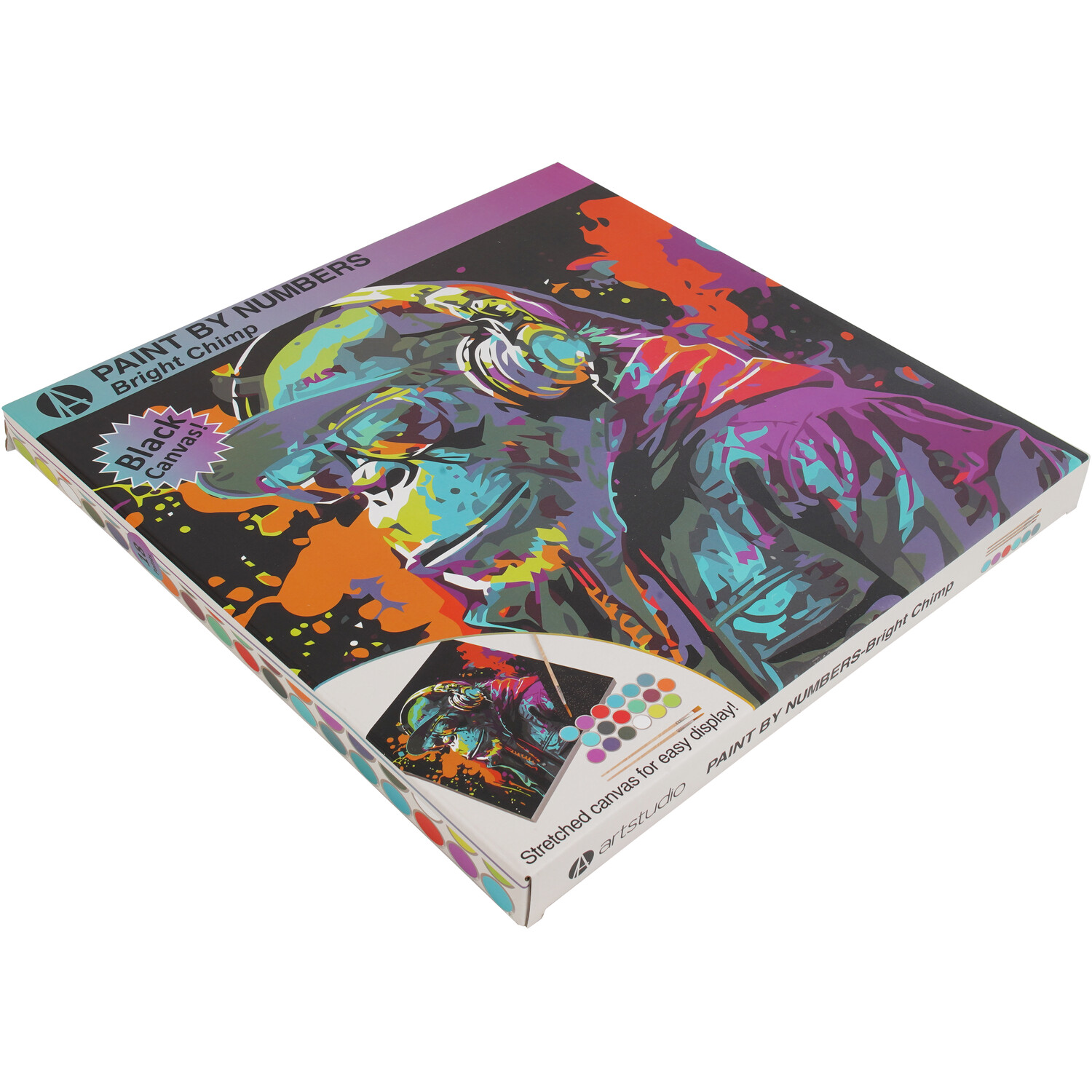 Paint by Numbers Bright Chimp Kit Image 3