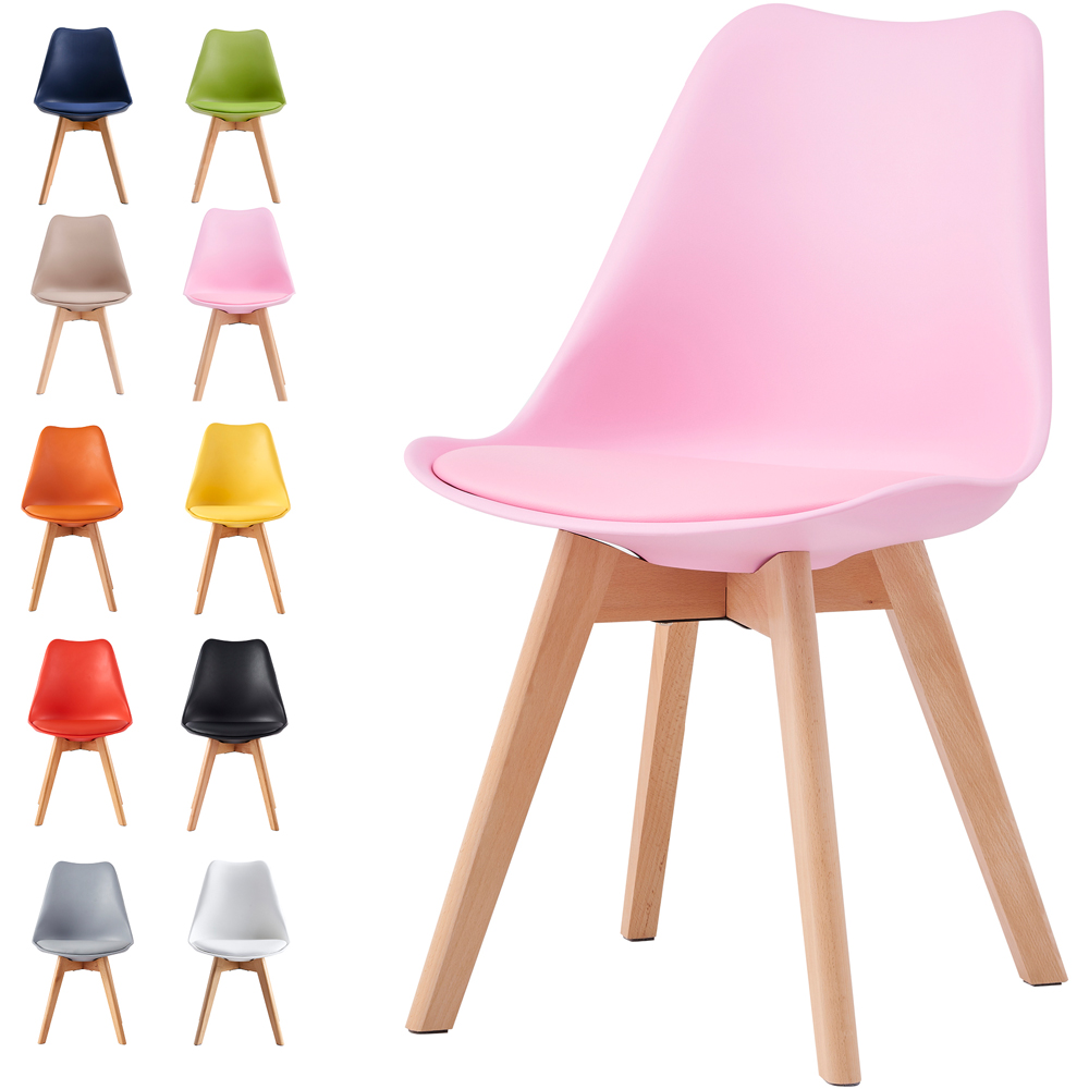 Eva Pink Padded Single Dining Chair Image 7