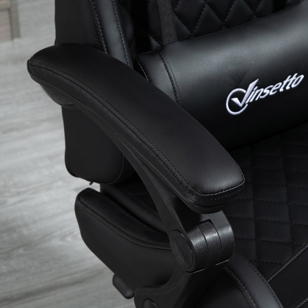 Portland Black PU Leather Swivel Gaming Chair Image 4